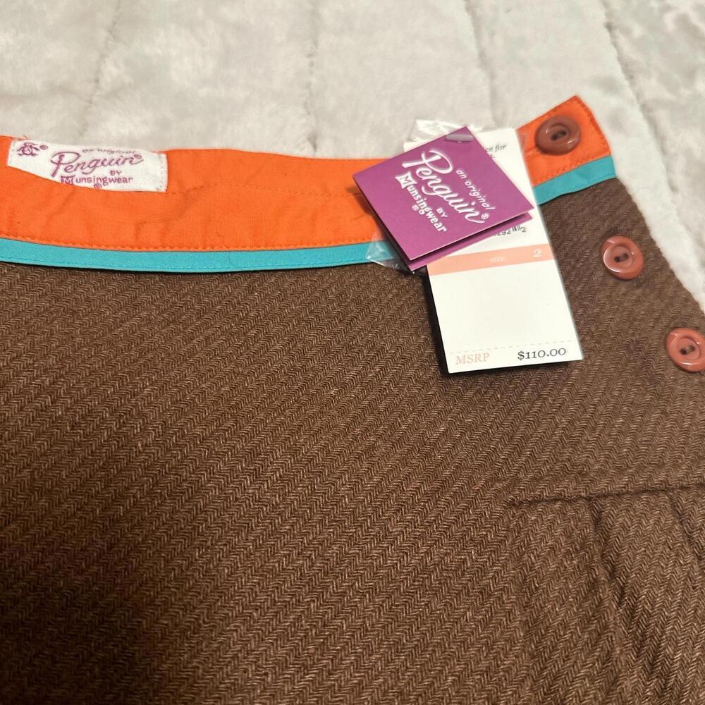 Original Penguin Women's Brown and Orange Skirt - Picture 5 of 5